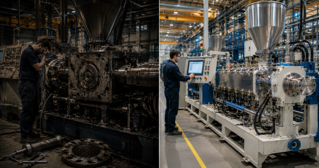 Automatischer vs. manueller Siebwechsler — Vergleich Wechselzeit, Stillstand und Druckstabilität