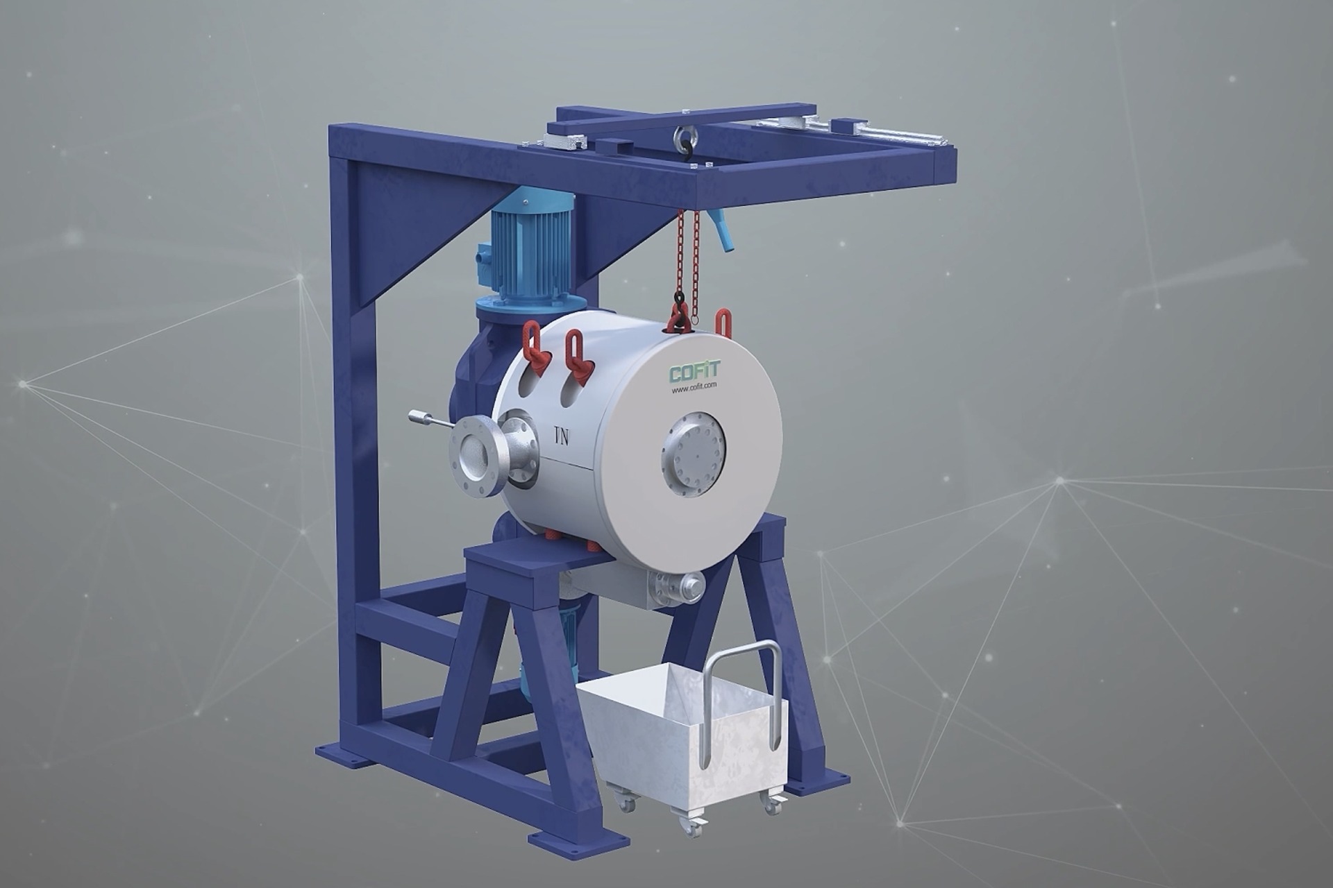 Cofit ScrapeAway automatic, continuous and self-cleaning laser melt filter, inlet side