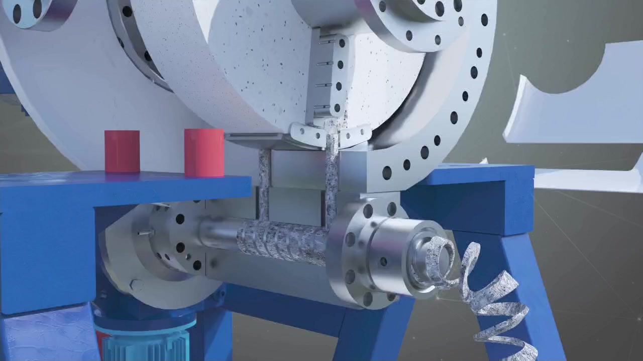 Discharge system removing contaminants from the melt filter